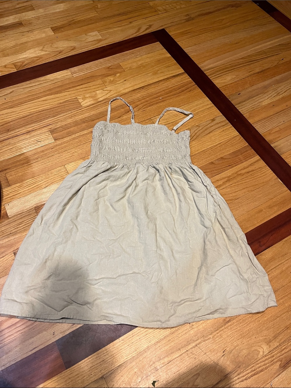 Universal Thread Light Sage Green Smocked Midi Dress